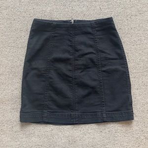 Free people fitted miniskirt, black denim